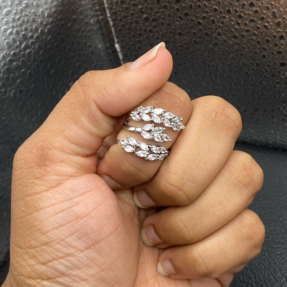 Luxury Elegant Leaf Branch Statement Ring - image 7